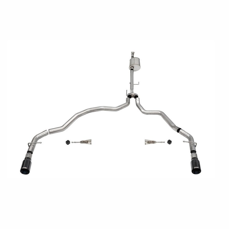 CORSA Performance Corsa 2021-2025 Ford F-150 SuperCab/6.5in Bed 5.0L V8 Sport Cat-Back Dual Rear Exit-Black PVD