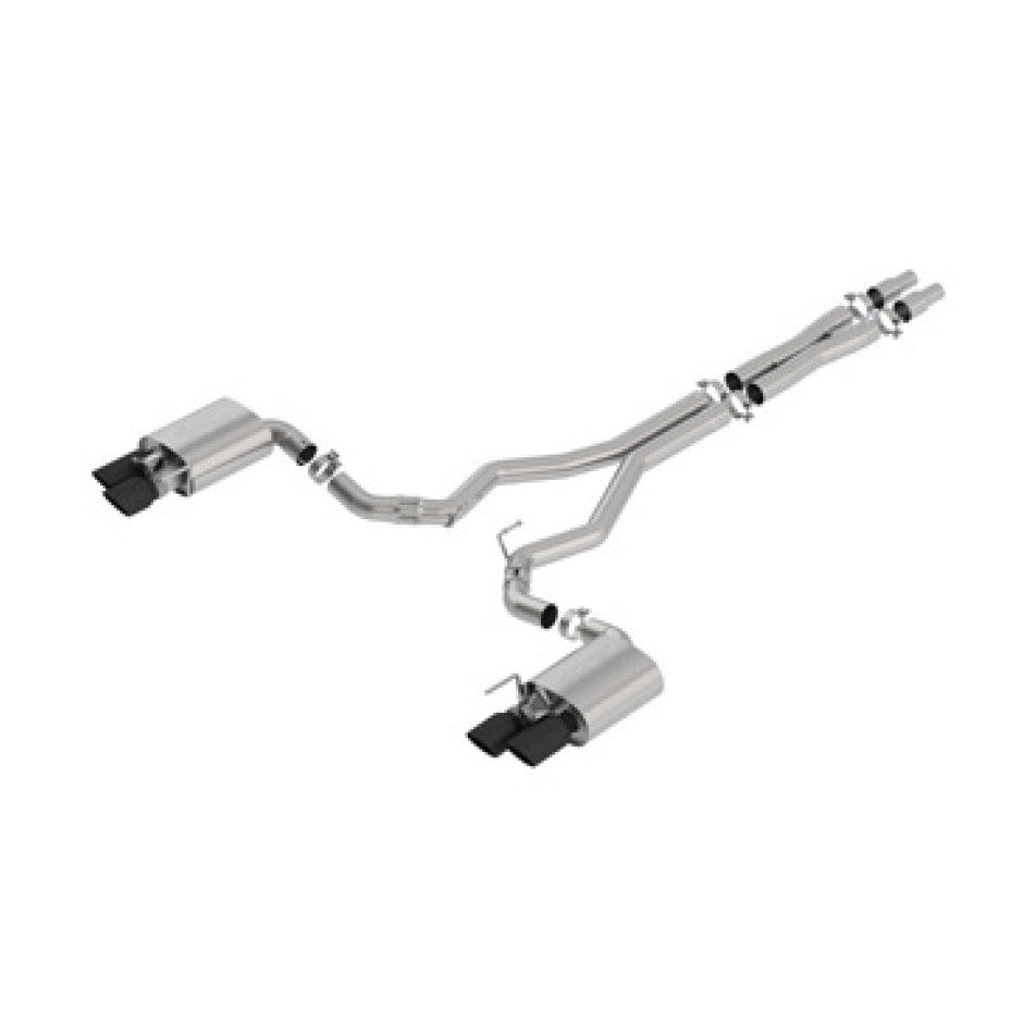 Borla Borla 2018 Ford Mustang GT 5.0L AT/MT 3in ATAK Catback Exhaust Black Chrome Tips w/ Valves