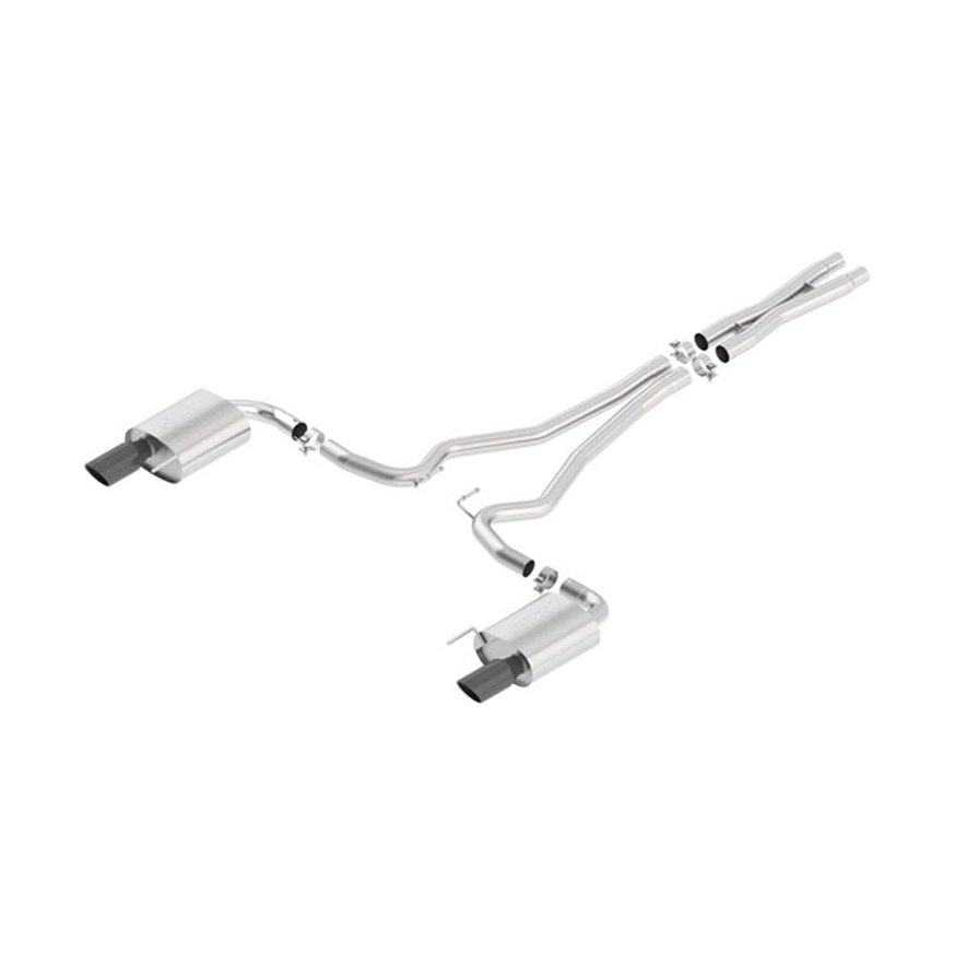 Borla Borla Atak S Cat-Back 15-17 Ford Mustang GT 5.0L V8 MT/AT 2.5in pipe 4in tip (Black Chrome)