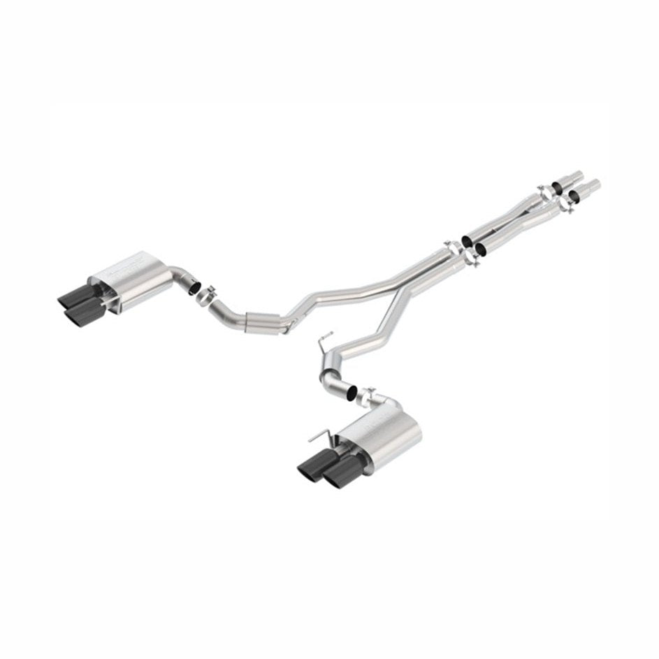 Borla Borla 2018 Ford Mustang GT (A/T / M/T) 3in S-Type Catback Exhaust w/o Valves w/ Black Chrome Tips