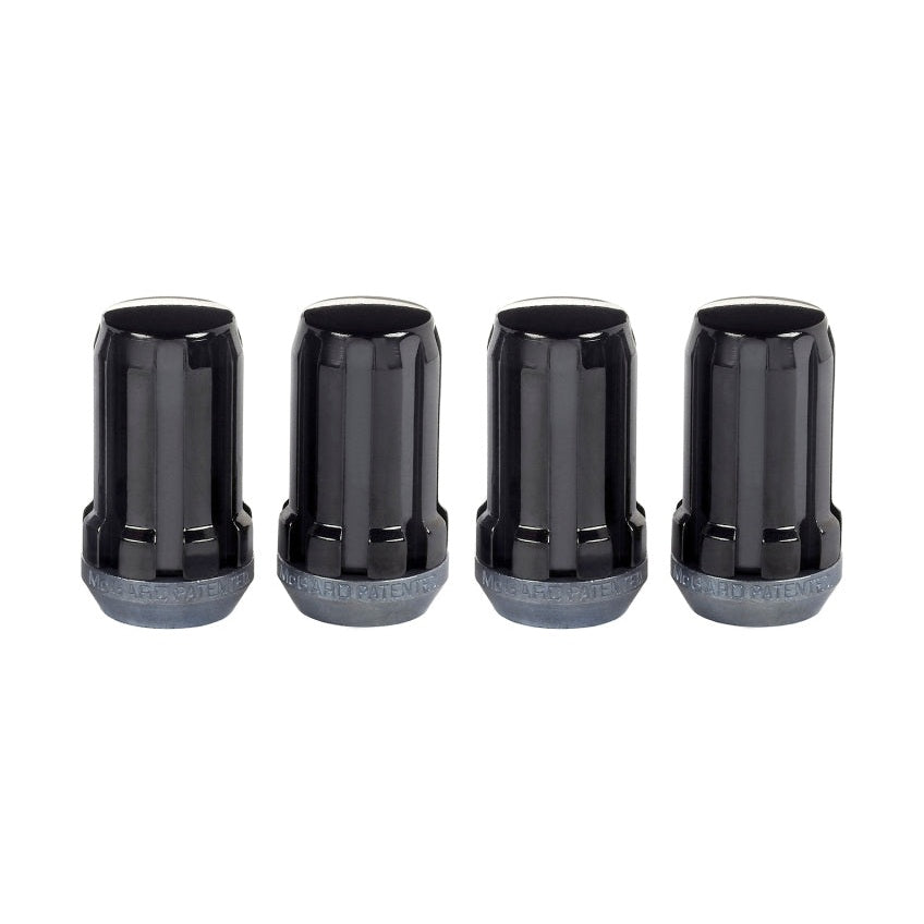 McGard McGard SplineDrive Lug Nut (Cone Seat) M14X1.5 / 1.648in. Length (4-Pack) - Black (Req. Tool)