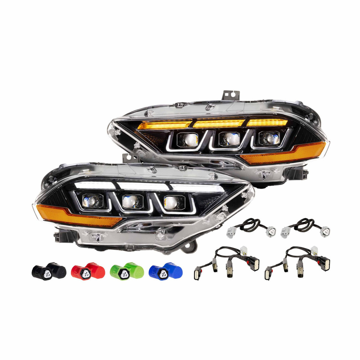 XB LED Headlights: 18-23 Ford Mustang (Gen II / Set)