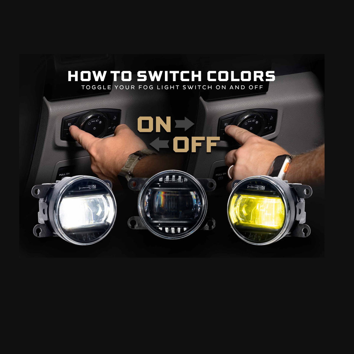 XB Evo+ Fog Lights: Type S (White + Yellow / Set)