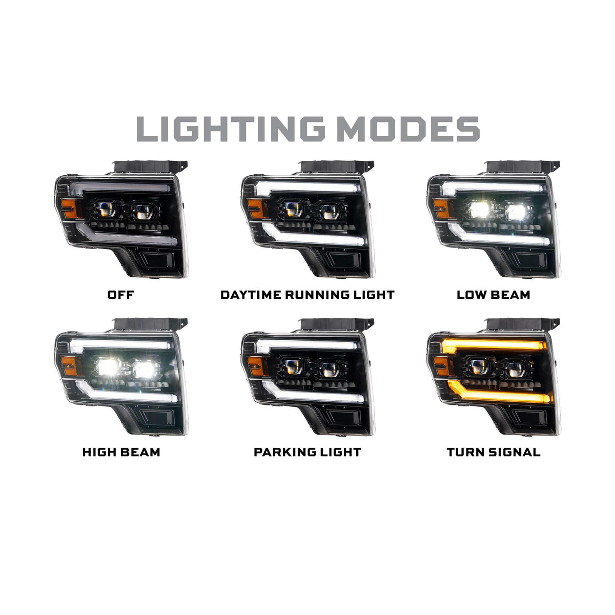 XB Evo Hybrid Headlights: Ford F-150 (09-14 / Set)