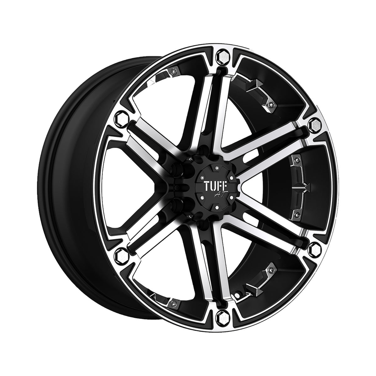 Tuff T01 flat black machined face wheel