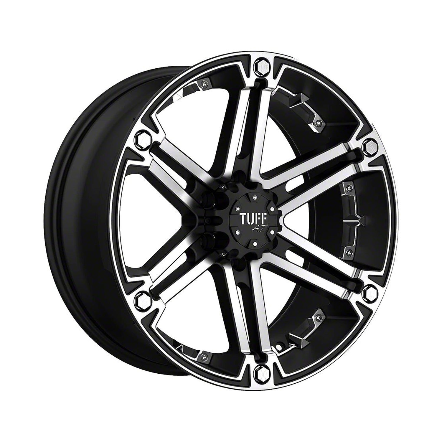 Tuff T01 flat black machined face 18x9 wheel