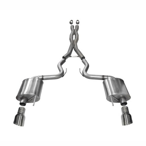 CORSA Performance Corsa 2015-2017 Ford Mustang GT 5.0 3in Cat Back Exhaust Polish Dual Tips (Sport)