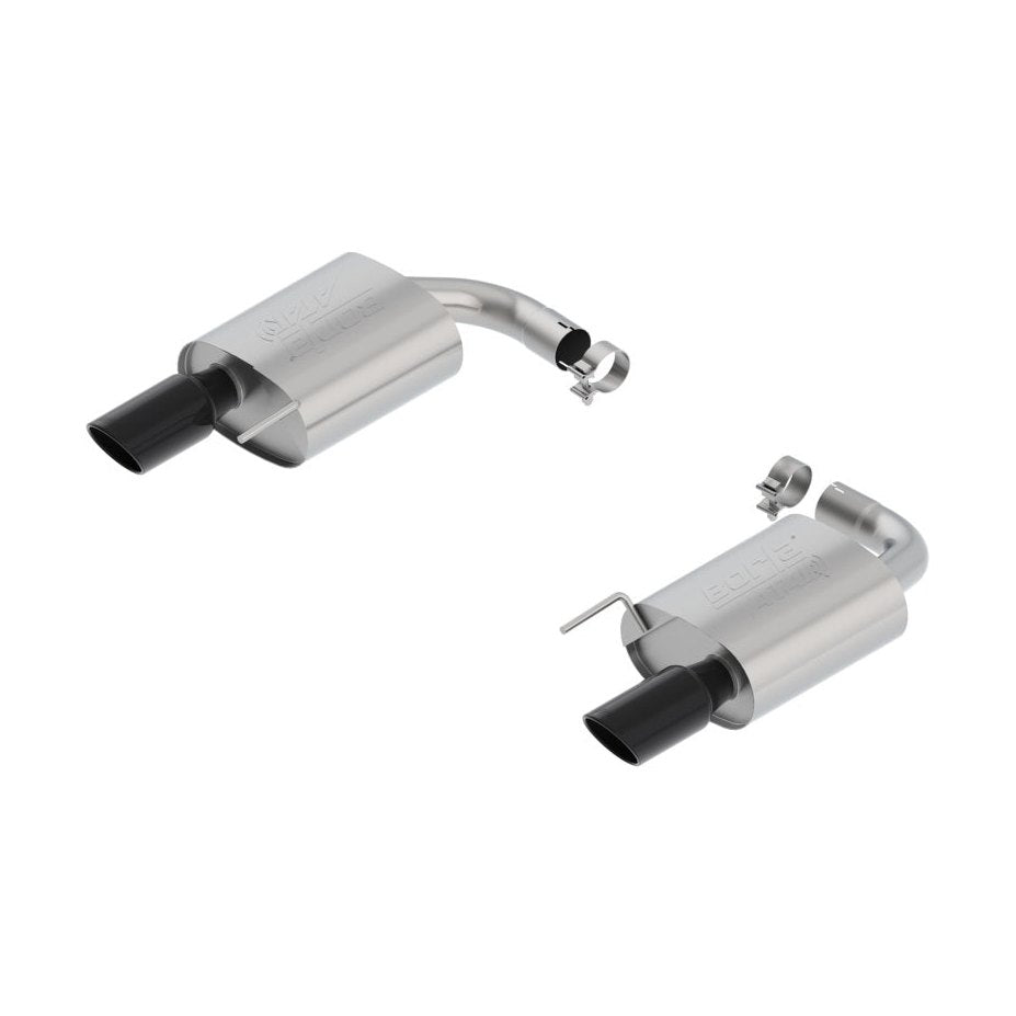Borla Borla Atak S Rear Section 15-17 Ford Mustang GT 5.0L V8 MT/AT 2.5in pipe 4in tip (Black Chrome)
