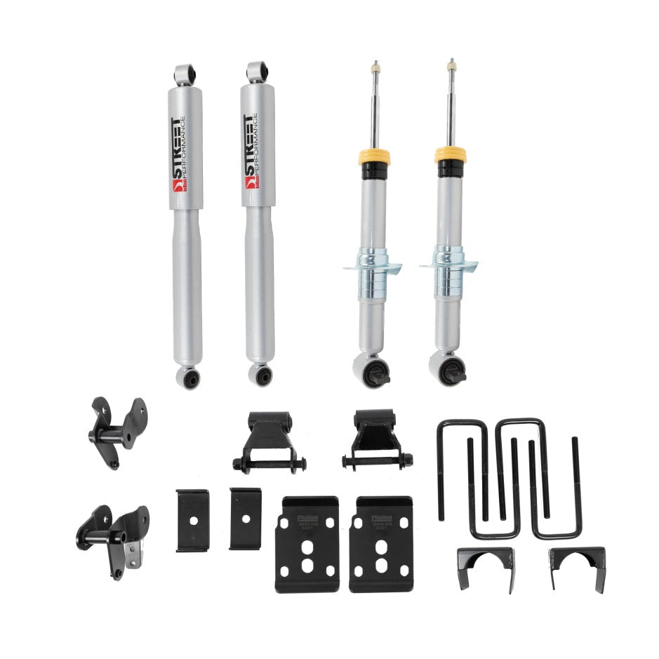 Belltech Belltech 2021+ Ford F-150 2WD 1-3.5in Front 4.5in Rear Complete Lower Kit with SP Shocks