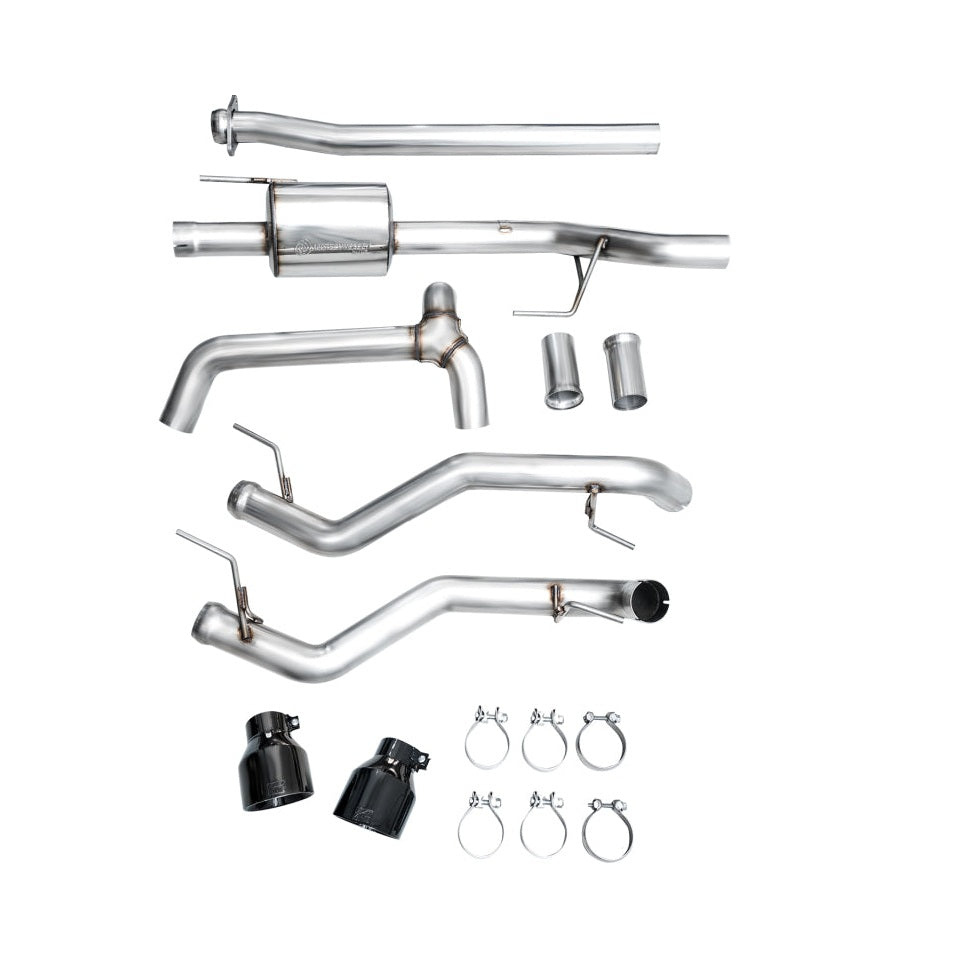 AWE Tuning AWE Tuning 2021+ Ford F-150 Tremor (w/ Bumper Cutouts) 0FG Non-Resonated Catback -Diamond Black Tips