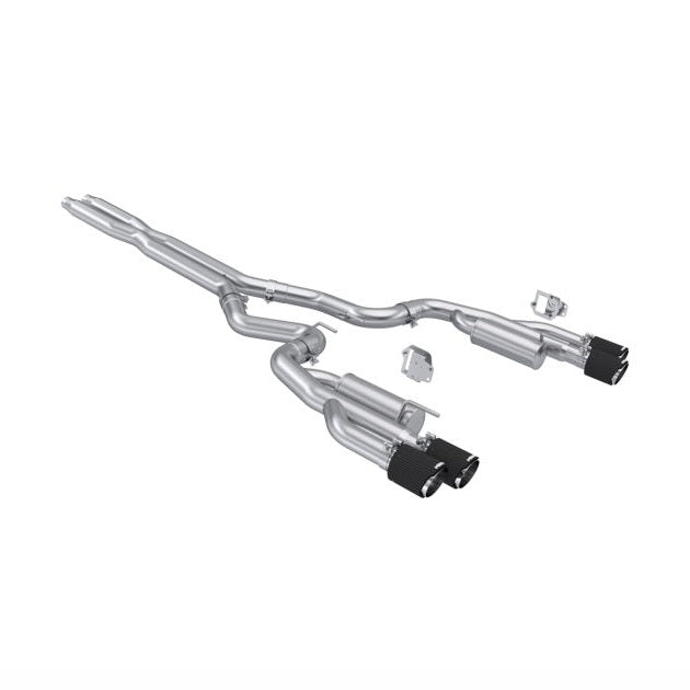 MBRP MBRP 2024+ Ford Mustang 5.0L T304 SS 3in Cat-Back Exhaust w/ Quad Carbon Fiber Tips (Valve Delete)