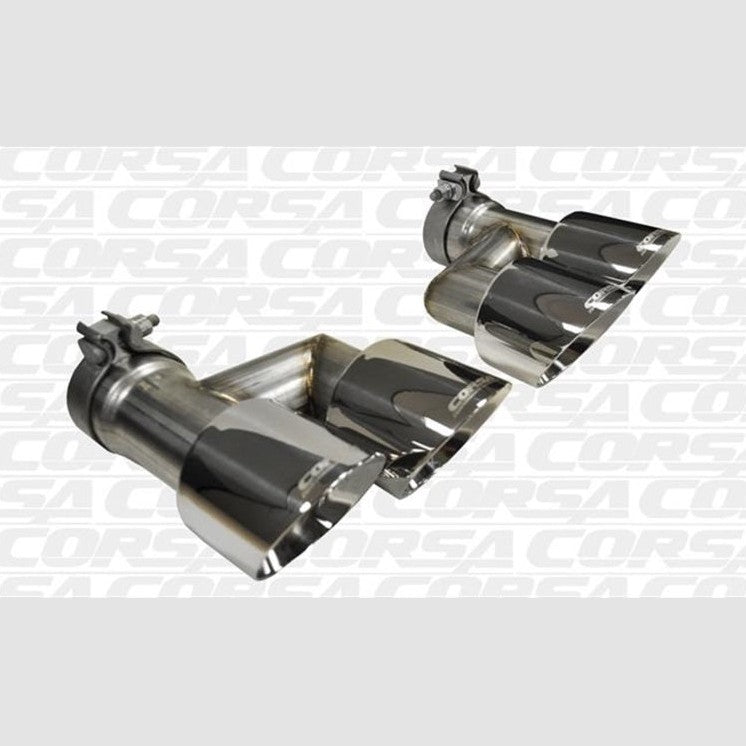 CORSA Performance Corsa 2015-2017 Ford Mustang GT 5.0 Polish Quad Tips Kit