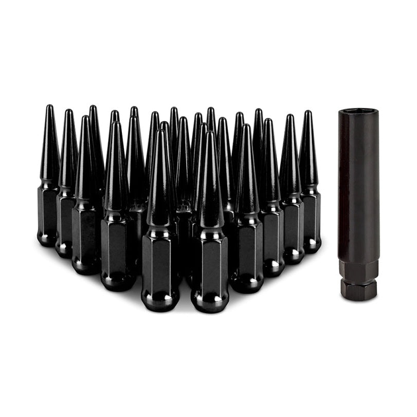 Mishimoto Mishimoto Mishimoto Steel Spiked Lug Nuts M14 x 1.5 24pc Set Black