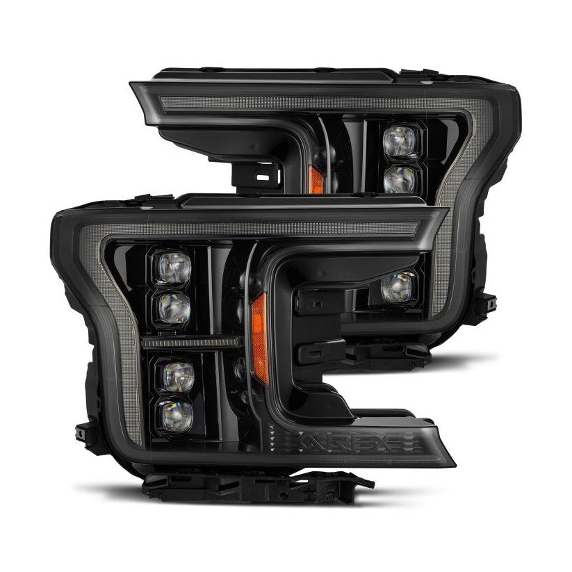 AlphaRex AlphaRex 18-20 Ford F-150 NOVA LED Proj Headlight Alpha Blk (14th Gen G2 Style)