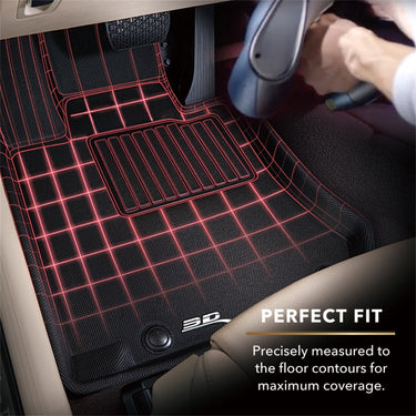 3D MAXpider 2015-2020 Ford F-150 SuperCab/SuperCrew Kagu 1st Row Floormat - Black