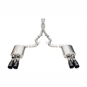 CORSA Performance Corsa 2024-2025 Ford Mustang V8 5.0L 3in Cat-Back Exhaust System w/ Twin 4in Black Straight Tips