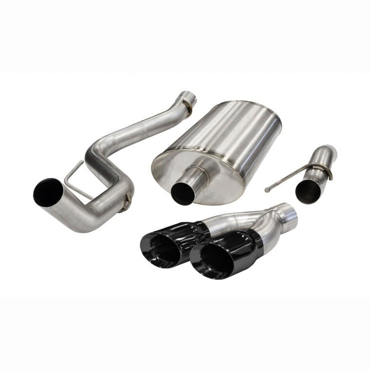 CORSA Performance Corsa 2011-2014 Ford F-150 Raptor 6.2L V8 Black Sport Cat-Back Exhaust