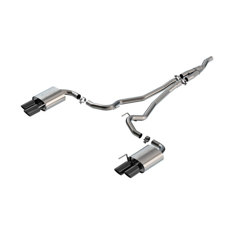 Borla Borla 2024 Ford Mustang Ecoboost 2.3L ATAK Catback Exhaust Black Chrome w/ Quad Tip - Non-Active