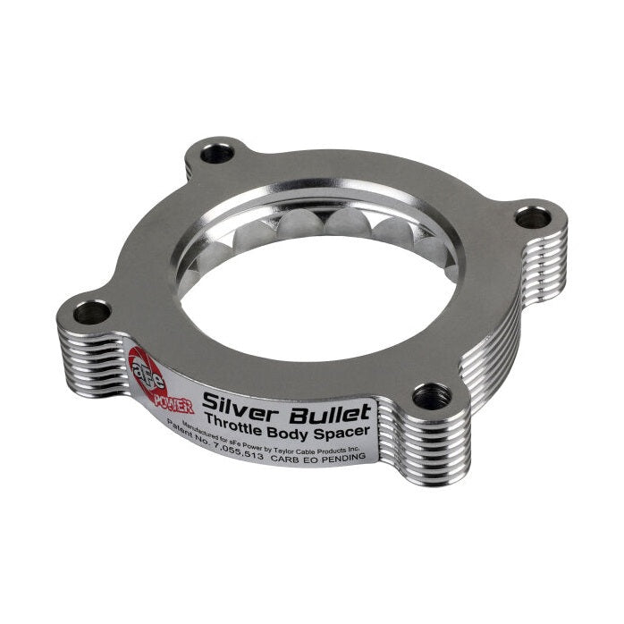 aFe aFe 11-14 Ford Mustang/ 11-14 Ford F-150 V6 3.7L Silver Bullet Throttle Body Spacer - Silver