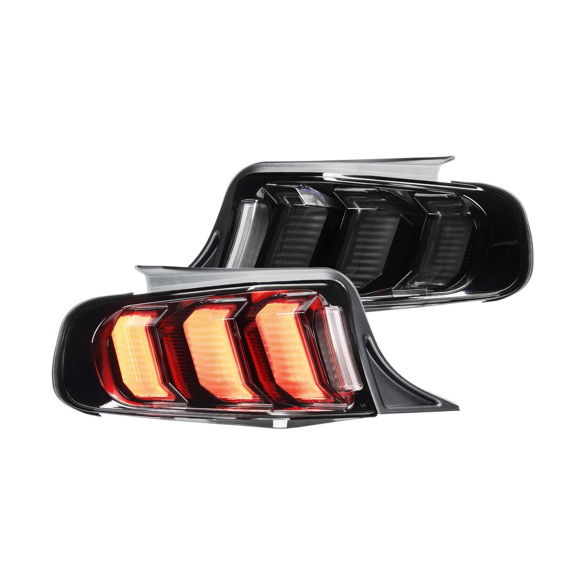 XB LED Tail Lights: Ford Mustang (13-14 / Red Lens / Set)