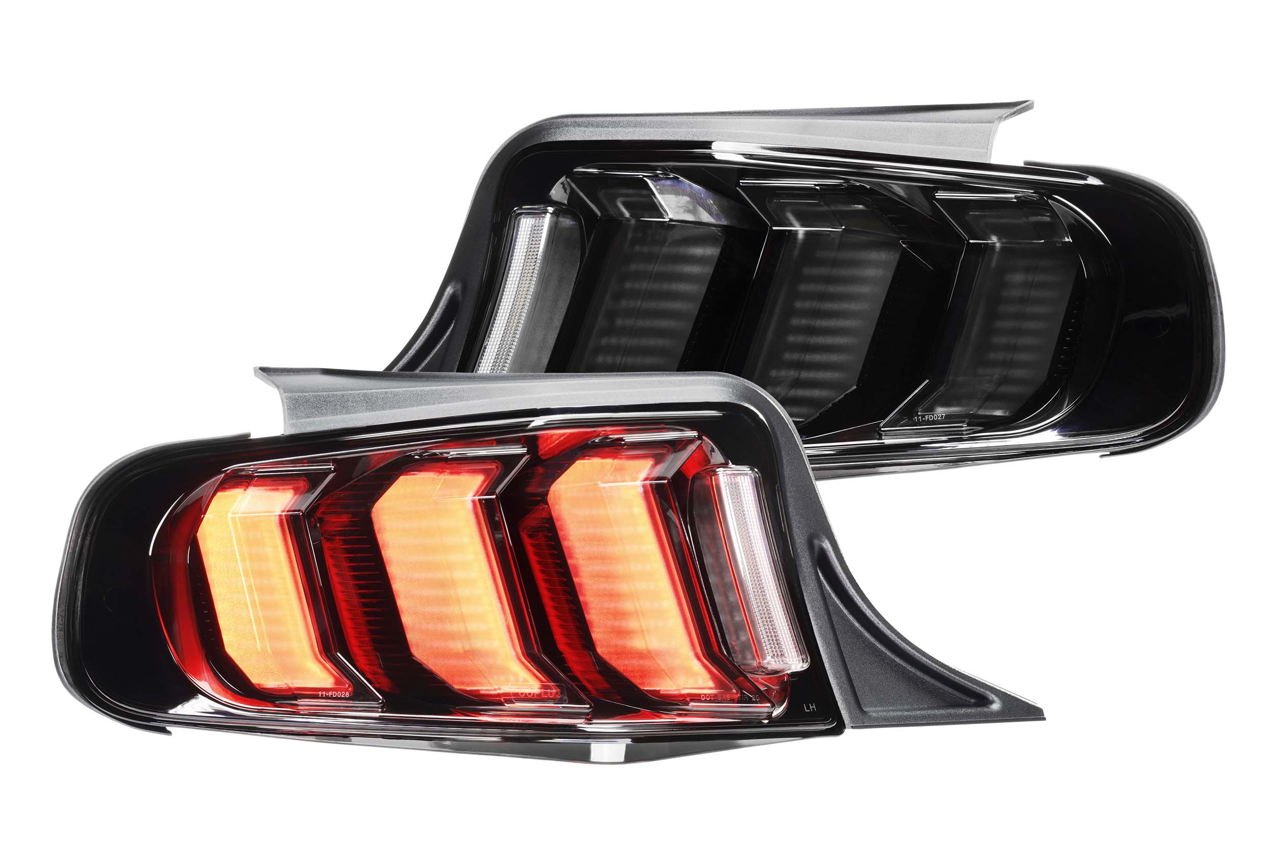 XB LED Tail Lights: Ford Mustang (13-14 / Red Lens / Set)
