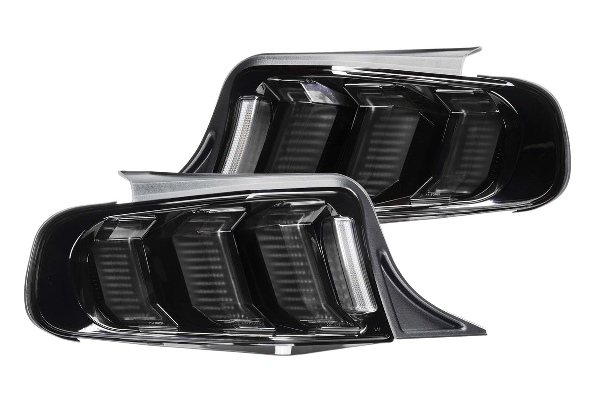 XB LED Tail Lights: Ford Mustang (13-14 / Red Lens / Set)