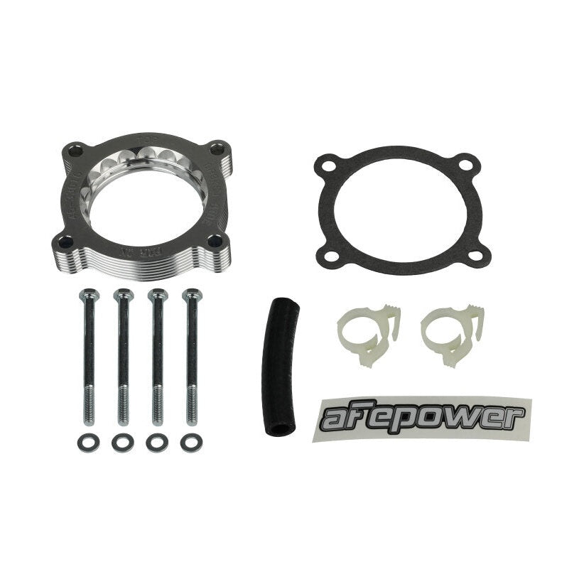 aFe aFe 11-14 Ford Mustang/ 11-14 Ford F-150 V6 3.7L Silver Bullet Throttle Body Spacer - Silver