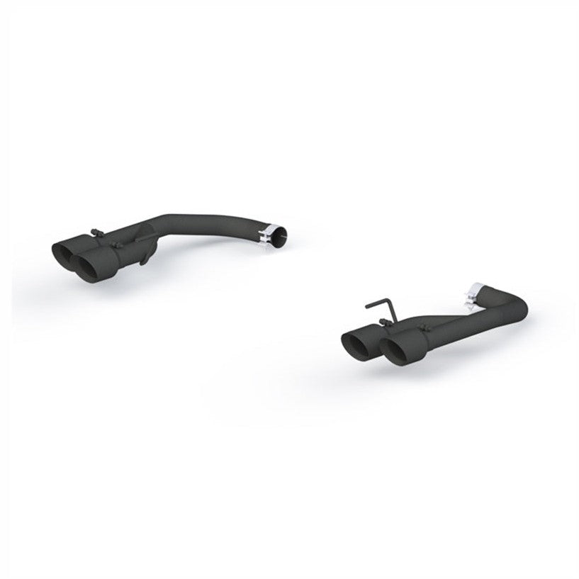 MBRP MBRP 18-20 Ford Mustang GT 2.5in Black Coated Non Active Dual Axle Back Exhaust - 4in Dual Wall Tips