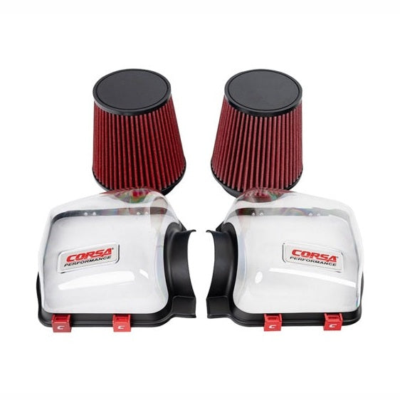 CORSA Performance Corsa 24-25 Ford Mustang GT 5.0L Clear Lids & Dry Filters