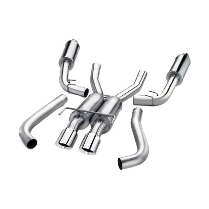 CORSA Performance Corsa 2018-2023 Ford Mustang GT Fastback 5.0L 3in Cat-Back System Dual Rear Exit w/ 4in GunmetalTips