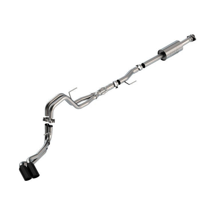 Borla Borla F-150 2021 5.0L 4dr CC SB EC STB Lariat/KR/Platnm/LTD 3/2.25 DSE Cat-Back ATAK Black CHR Tips