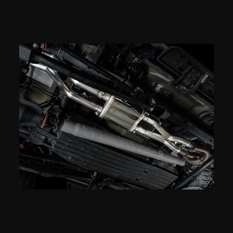AWE Tuning AWE Tuning Gen 3 Ford Raptor SwitchPath Exhaust - Diamond Black Tips, installed