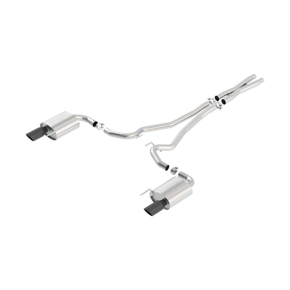 Borla Borla S-Type Cat-Back 15-17 Ford Mustang GT 5.0L V8 MT/AT 2.5in pipe 4in tip (Black Chrome)