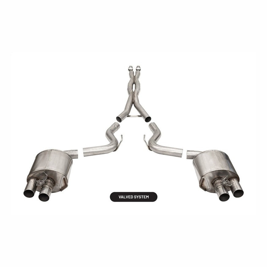 CORSA Performance Corsa 2015-2020 Ford Mustang GT350/R 5.2L V8 Dual Rear Cat-Back- Stainless Dual Rear Exit