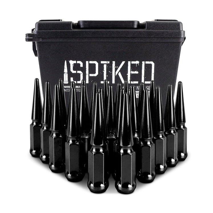 Mishimoto Mishimoto Mishimoto Steel Spiked Lug Nuts M14 x 1.5 24pc Set Black