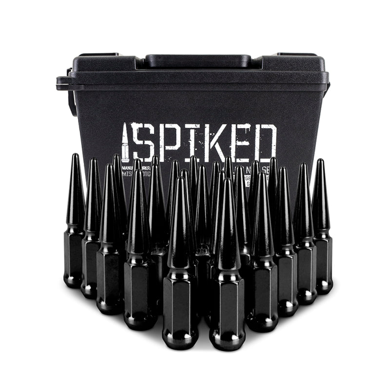 Mishimoto Mishimoto Mishimoto Steel Spiked Lug Nuts M14 x 1.5 24pc Set Black