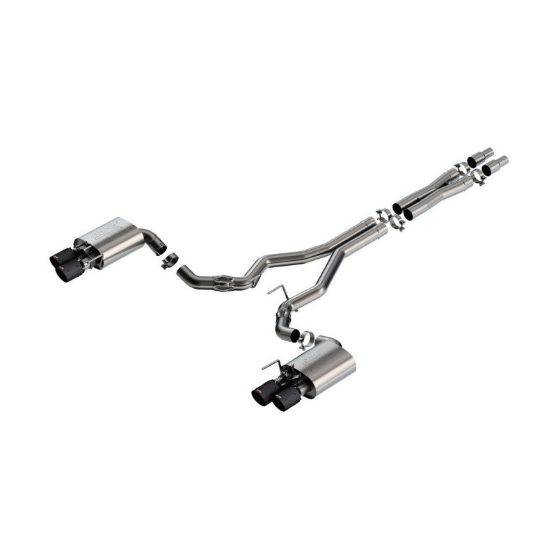 Borla Borla 2024 Ford Mustang GT 5.0L V8 w/ Active Exhaust ATAK Cat-Back Exhaust System - Carbon Fiber