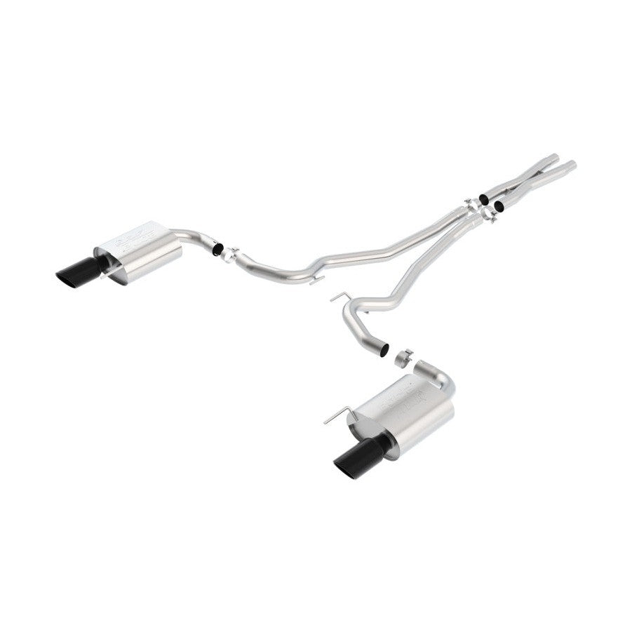 Borla Borla Atak S Cat-Back 15-17 Ford Mustang GT 5.0L V8 MT/AT 2.5in pipe 4in tip (Black Chrome)