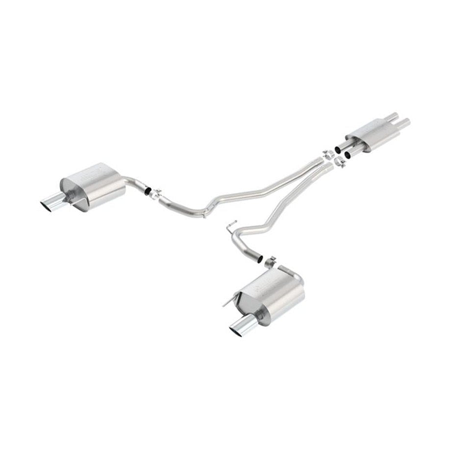 Borla Borla ATAK Cat Back 15 Ford Mustang 3.7L V6 MT/AT 2.25in Pipe 4in Single Round Rolled Tips