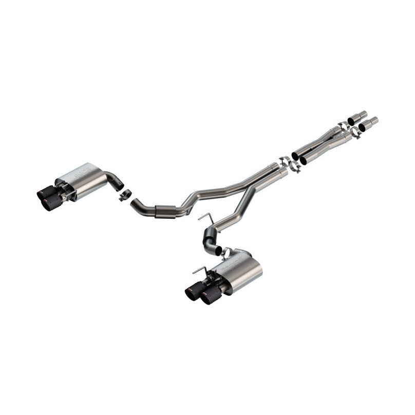 Borla Borla 2024 Ford Mustang GT 5.0L V8 w/ Active Exhaust S-Type Cat-Back Exhaust System - Carbon Fiber