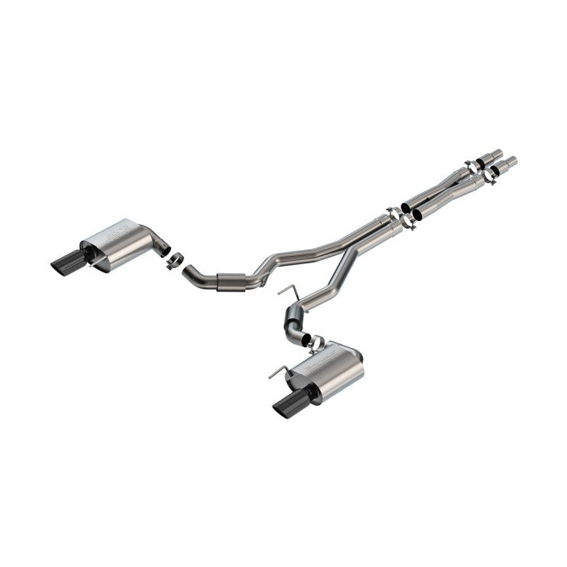 Borla Borla 2024 Ford Mustang GT 5.0L V8 w/o Active Exhaust S-Type Cat-Back Exhaust System - Black Chrome