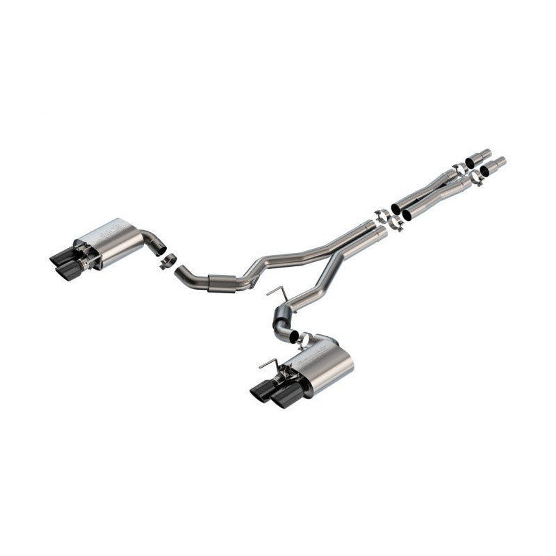 Borla Borla 2024 Ford Mustang GT 5.0L V8 w/ Active Exhaust S-Type Cat-Back Exhaust System - Black Chrome