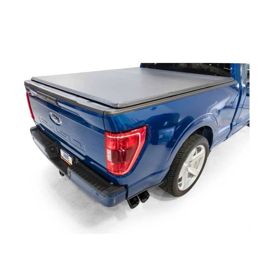 AWE Tuning AWE 21-25 Ford F150 (14th Gen Reg Cab) Cat-Back Exhaust - 4.5in Dual Side Exit Diamond Black Tips, installed