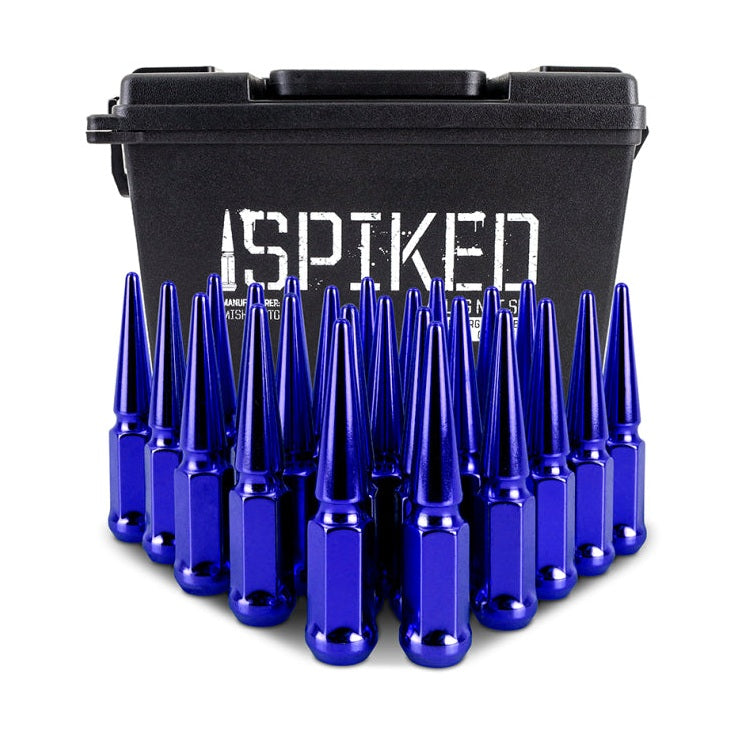 Mishimoto Mishimoto Mishimoto Steel Spiked Lug Nuts M14 x 1.5 24pc Set Blue