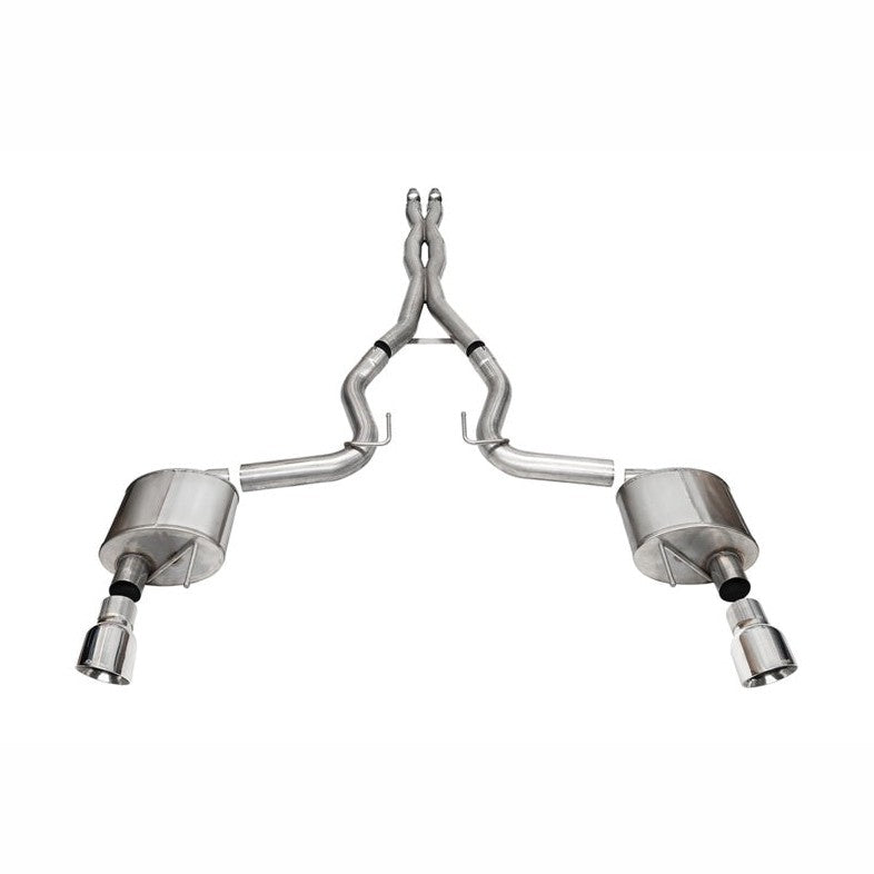 CORSA Performance Corsa 24+ Ford Mustang GT Xtreme Cat-Back Exhaust Sys. 3.0in Dual Rear Exit w/4.5in Pro Series Tips