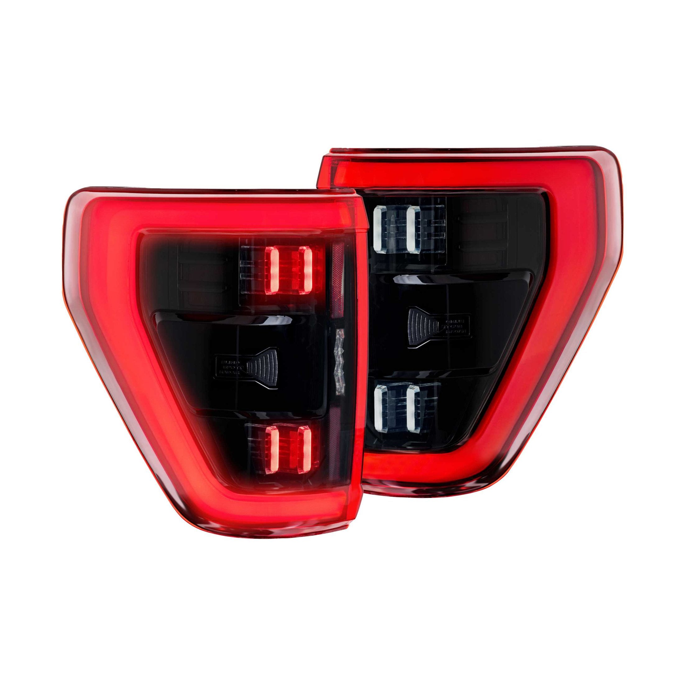 XB LED Tail Lights: Ford F-150 (21-23 / Red Lens / Set)