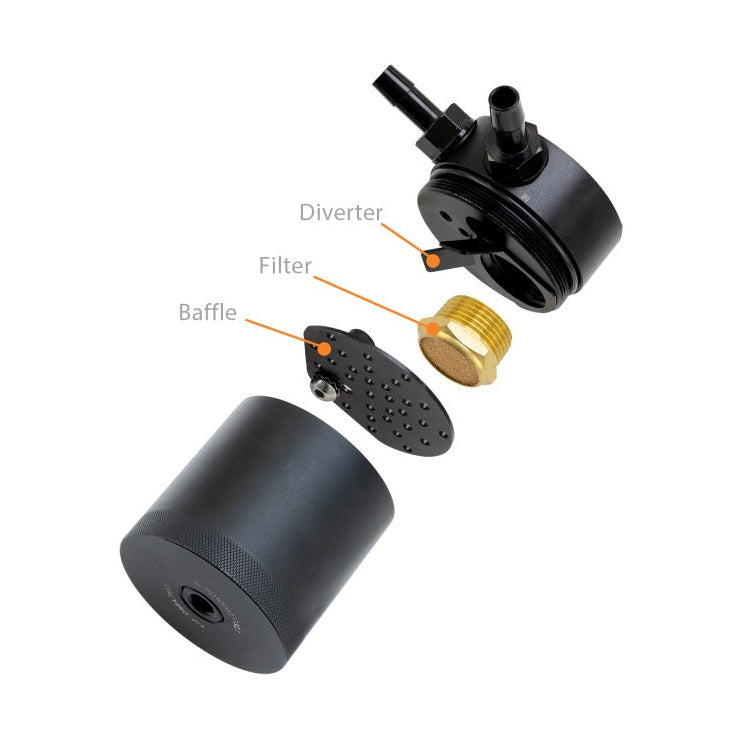 Mishimoto Mishimoto 2015+ Ford Mustang GT Baffled Oil Catch Can Kit - Black