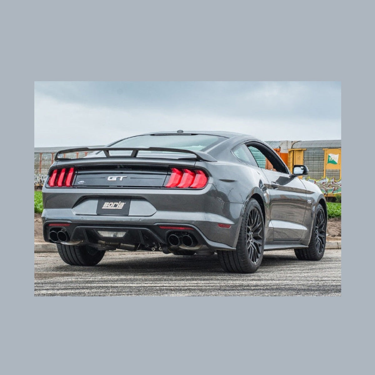 Borla Borla 18-19 Ford Mustang GT 5.0L 2.5in S-Type Exhaust w/o Valves (Rear Section Only) - Black Chrome, installed