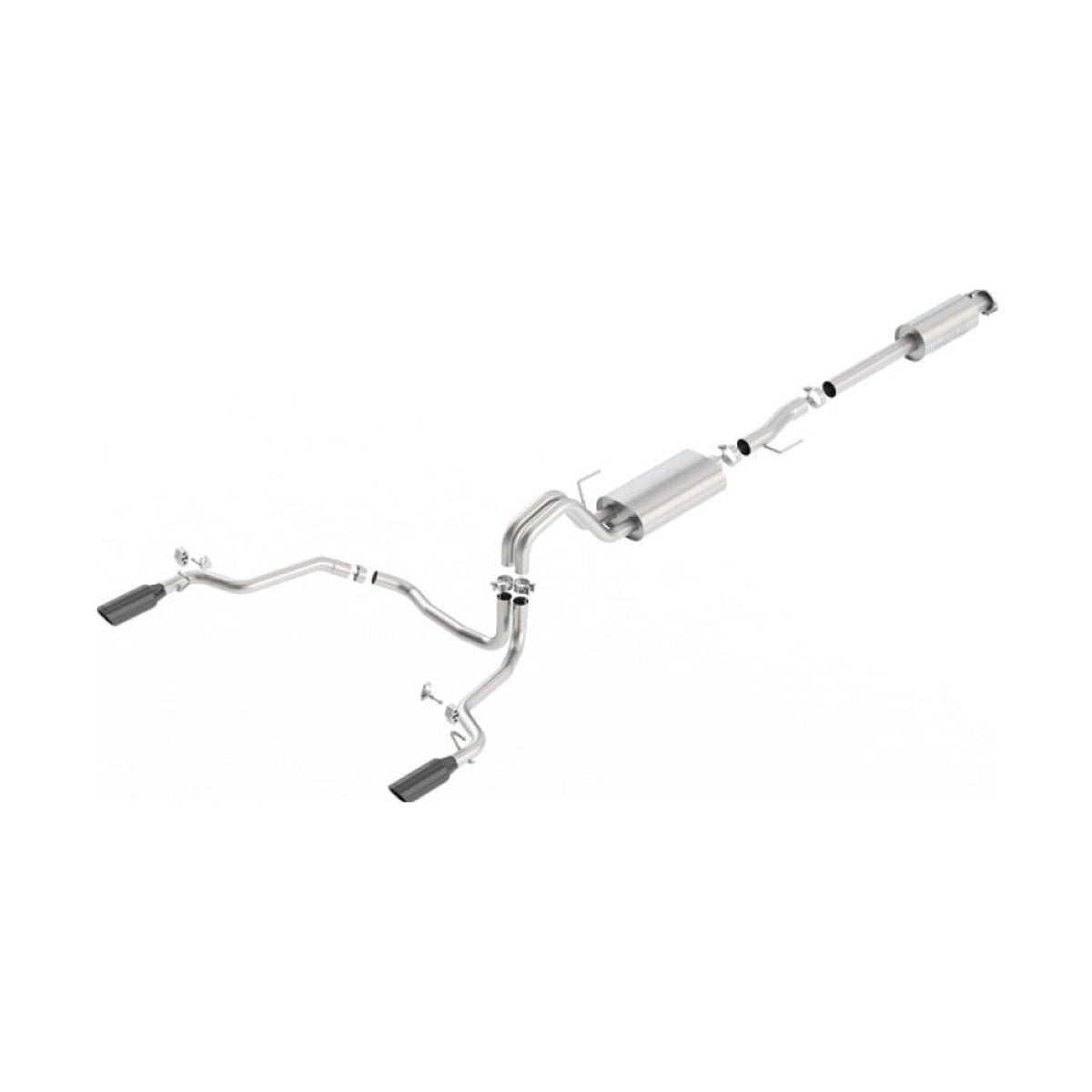 Borla Borla 15-17 Ford F-150 2.7L/ 3.5L EcoBoost/ 5.0L V8 Rear Exit S-Type Catback Exhaust Black Chrome