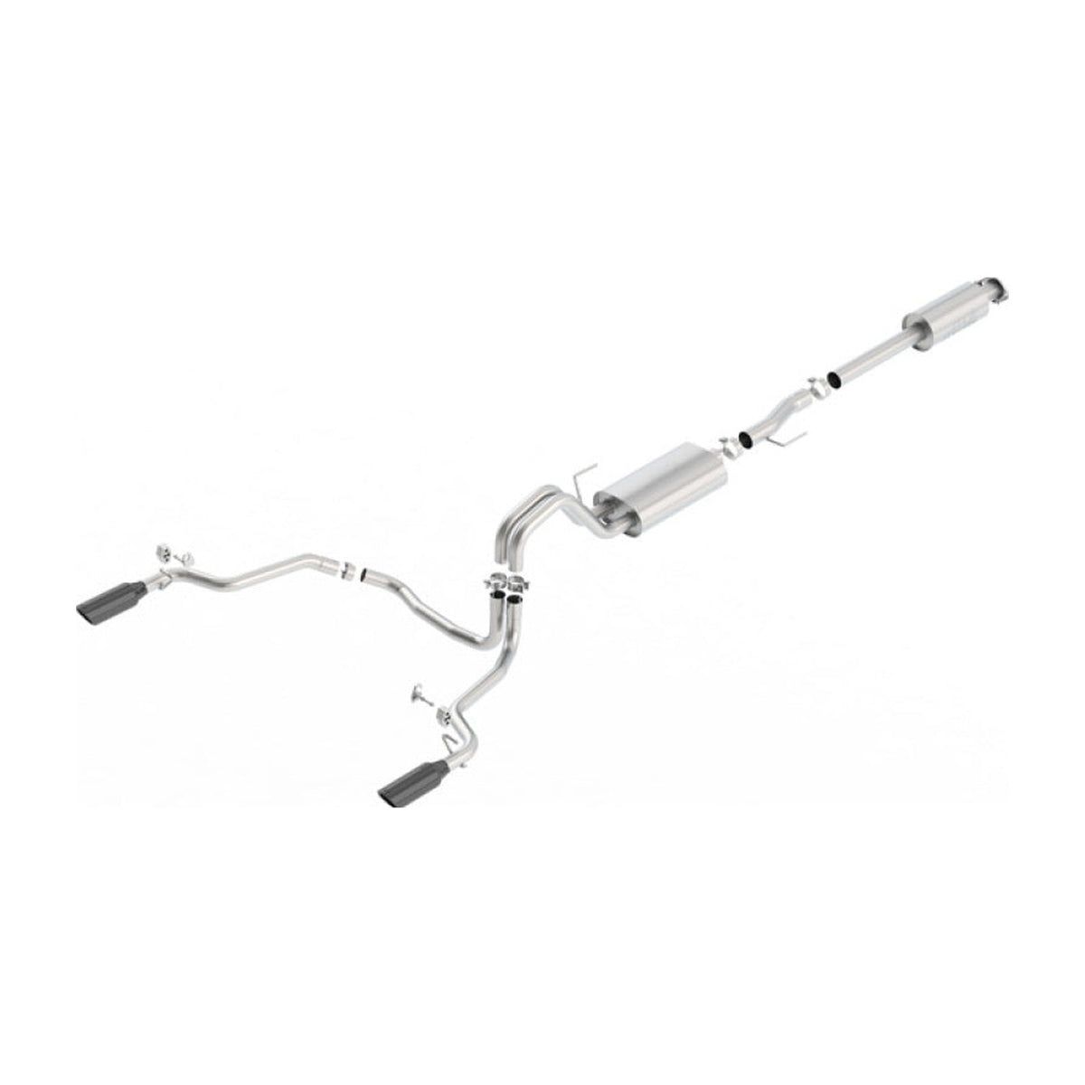Borla Borla 15-17 Ford F-150 2.7L/ 3.5L EcoBoost/ 5.0L V8 Rear Exit S-Type Catback Exhaust Black Chrome